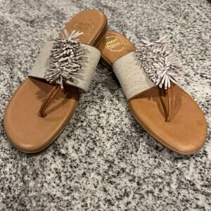 Andre Assous Novalle beige linen sandals